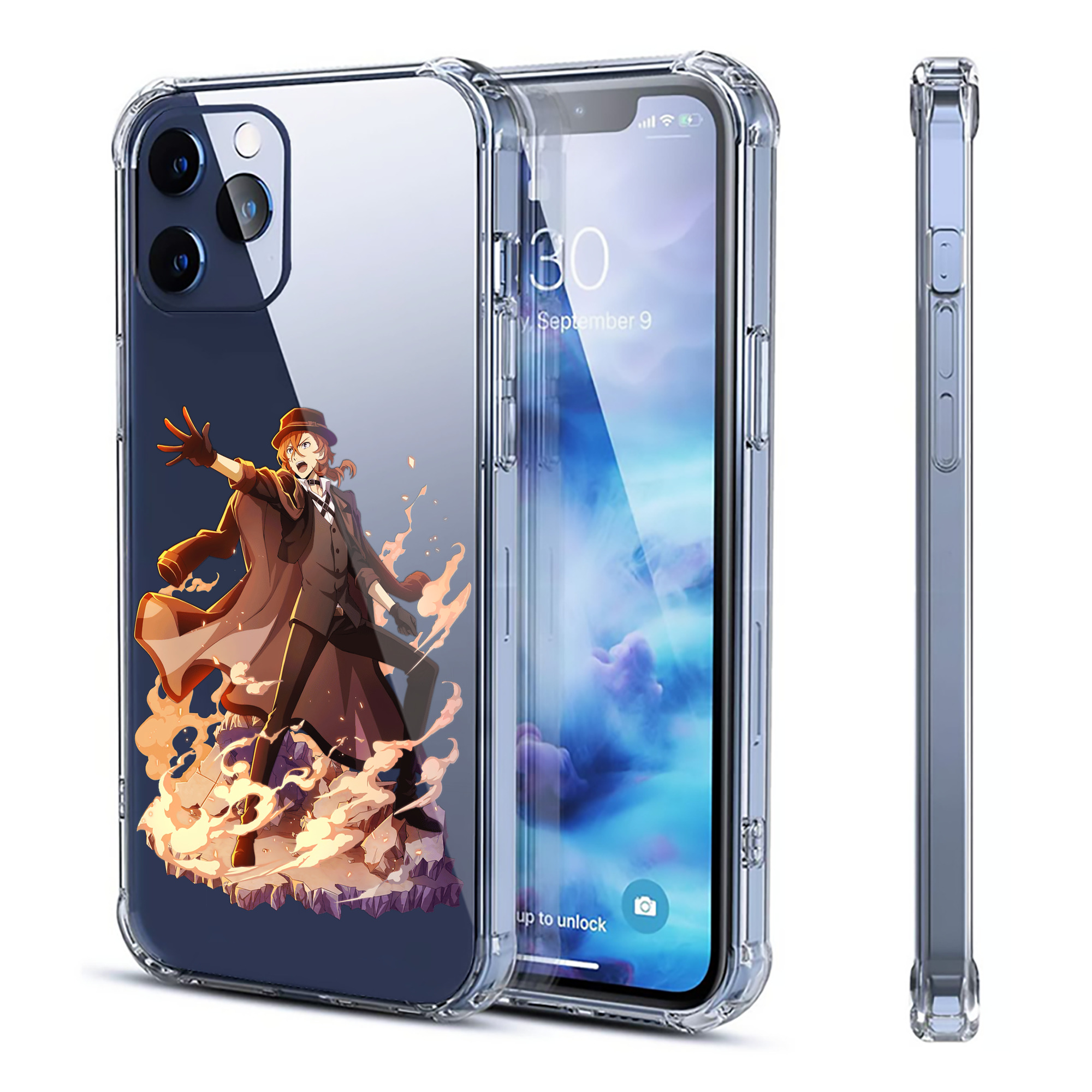（画像用） 文豪ストレイドッグス Bungo Stray Dogs 【iPhone 12シリーズ対応】透明スマホケース（クリアソフトケース）
